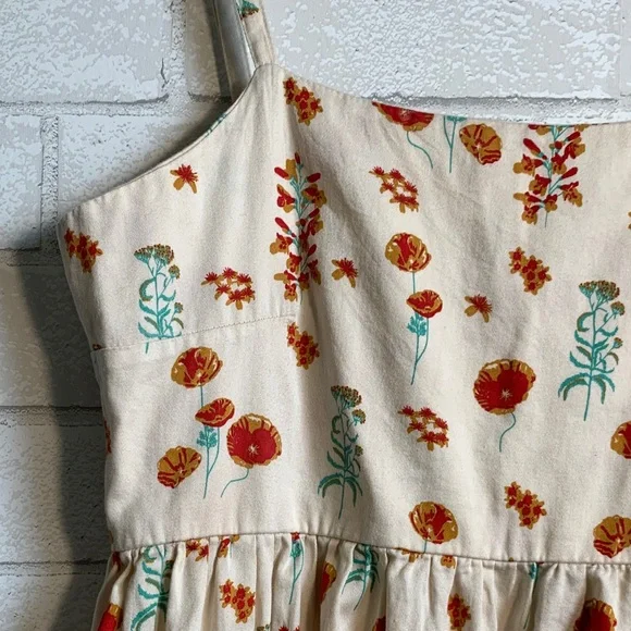 Mata Traders Sofia Midi Botanical Dawn Floral Strapless Dress w Pockets - Picture 8 of 9